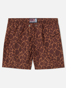 Jean Lighting swim shorts with Giraffe animal print