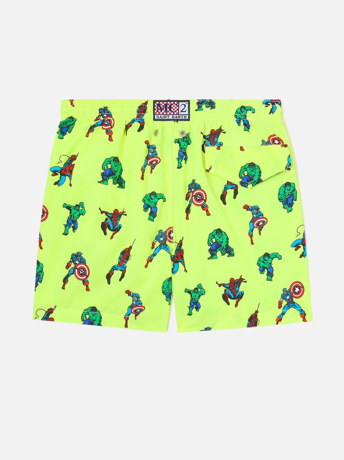 Short de bain Jean Lighting avec imprimé all-over Marvel Superhero | Édition spéciale 