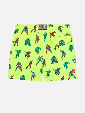 Short de bain Jean Lighting avec imprimé all-over Marvel Superhero | Édition spéciale 