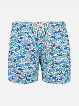 Boy swim shorts with crab print