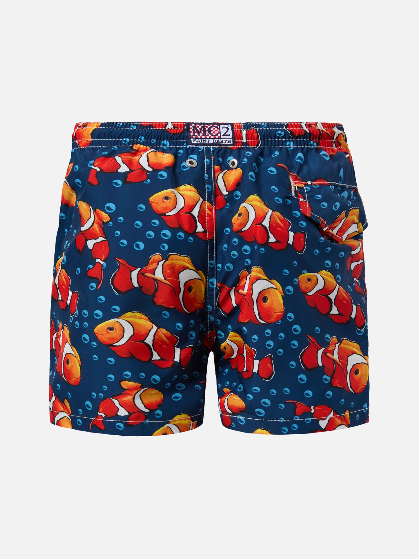 Jean Lighting lightweight fabric swim shorts with fish print