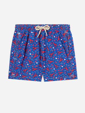 Jean Lighting swim shorts with lobster all-over print