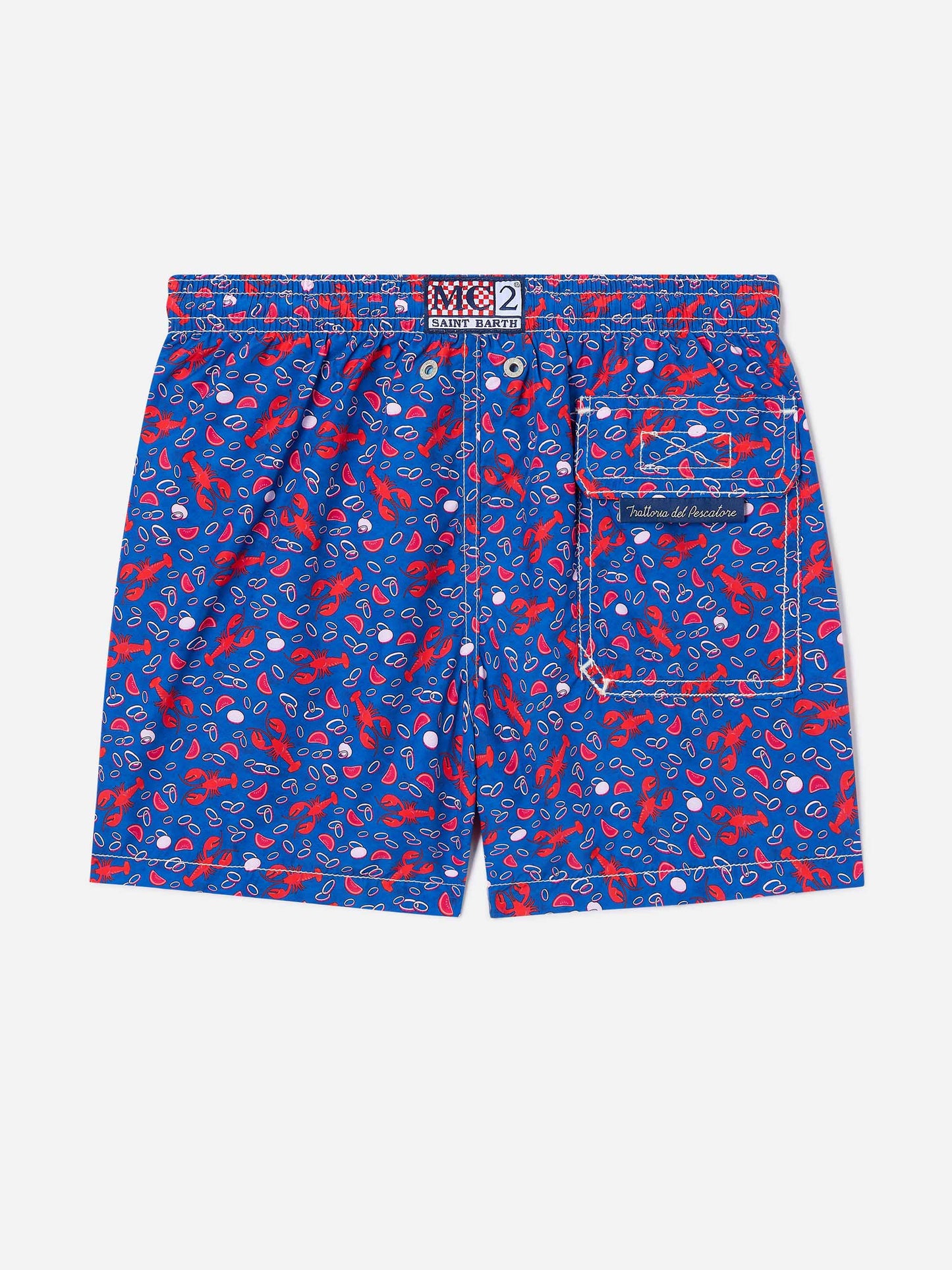 Jean Lighting swim shorts with lobster all-over print
