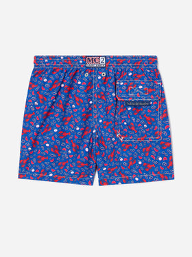 Jean Lighting swim shorts with lobster all-over print