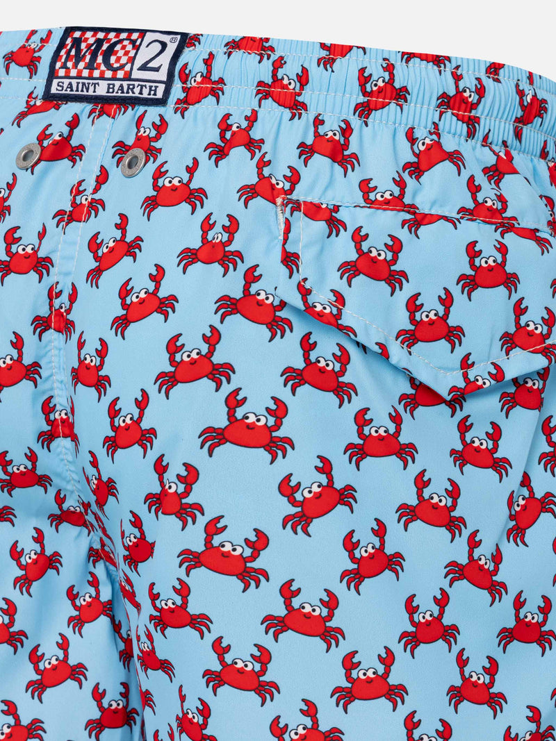 Jean Lighting lightweight fabric swim shorts with crab print