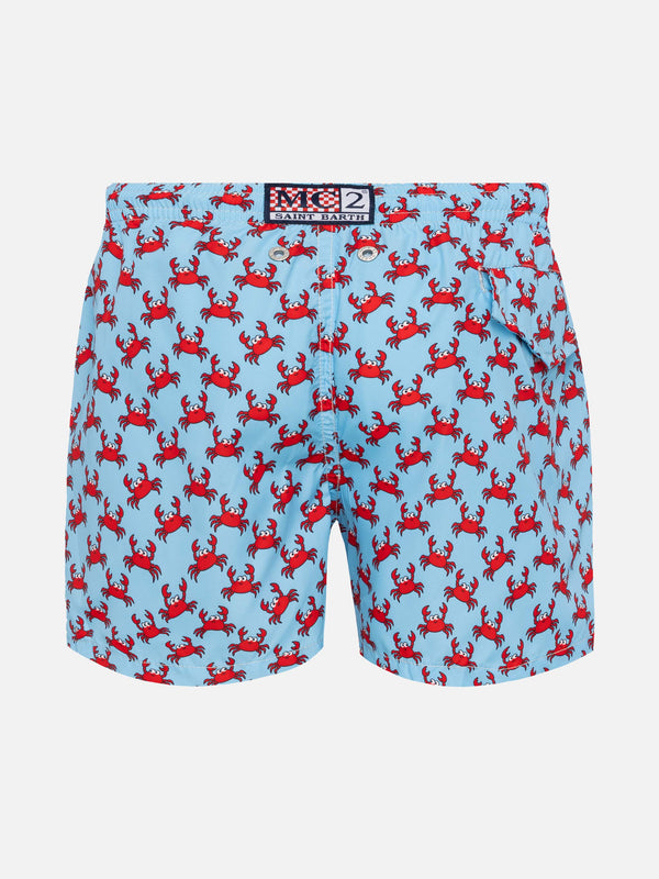 Jean Lighting lightweight fabric swim shorts with crab print