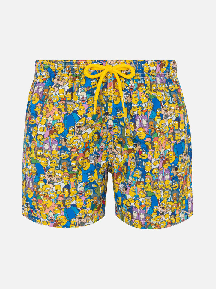 Badeshorts aus leichtem Stoff von Jean Lighting mit „The Simpsons“-Team-Aufdruck | THE SIMPSON SPECIAL EDITION