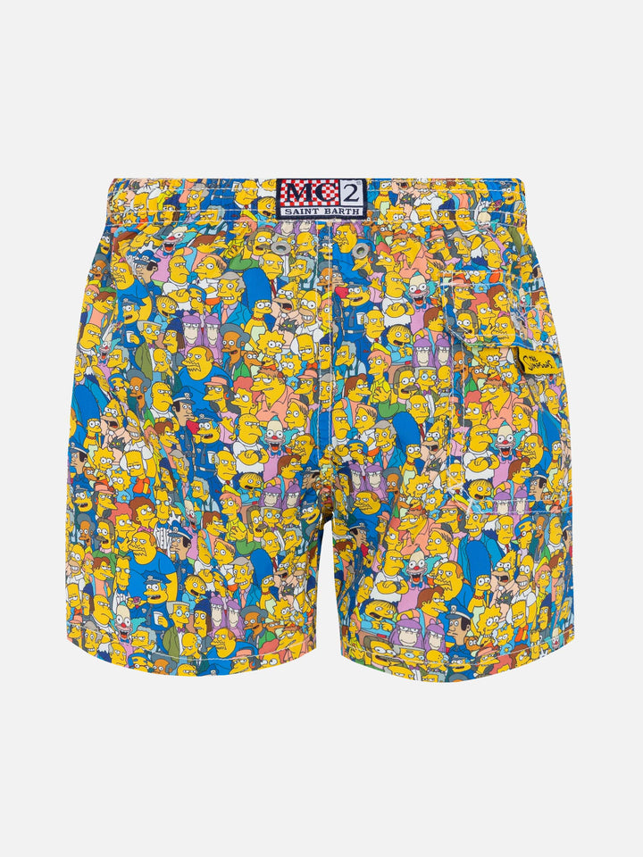 Badeshorts aus leichtem Stoff von Jean Lighting mit „The Simpsons“-Team-Aufdruck | THE SIMPSON SPECIAL EDITION