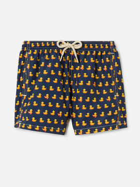 Bañador corto de tejido ligero para niño Jean Lighting con estampado de patitos 