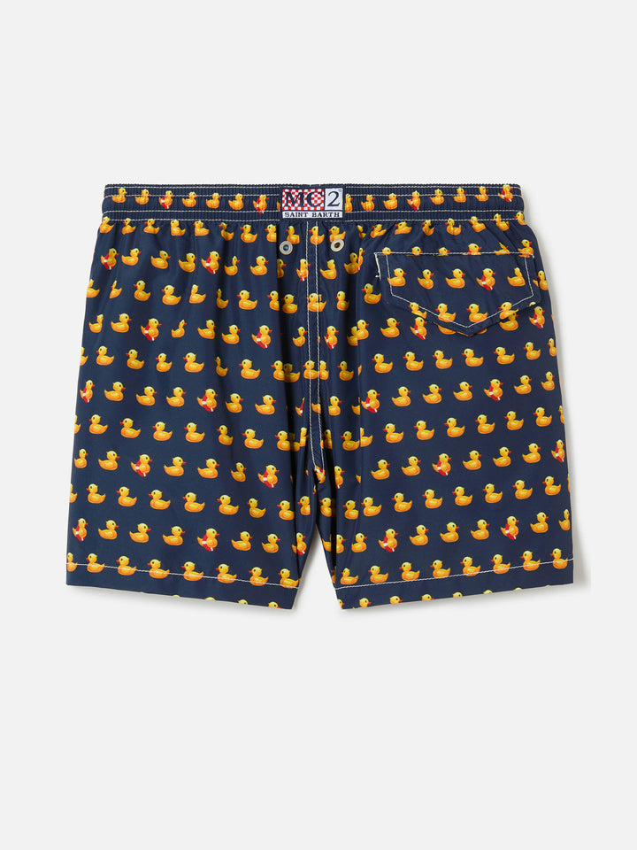 Bañador corto de tejido ligero para niño Jean Lighting con estampado de patitos 