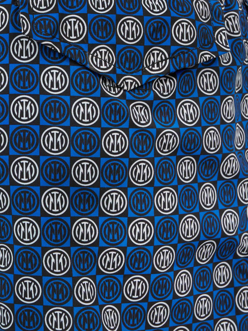 Boy lightweight fabric swimshorts with Inter print | INTER SPECIAL EDITION