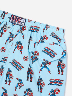 Jean Lighting swim shorts with Captain America all-over print | Special Edition