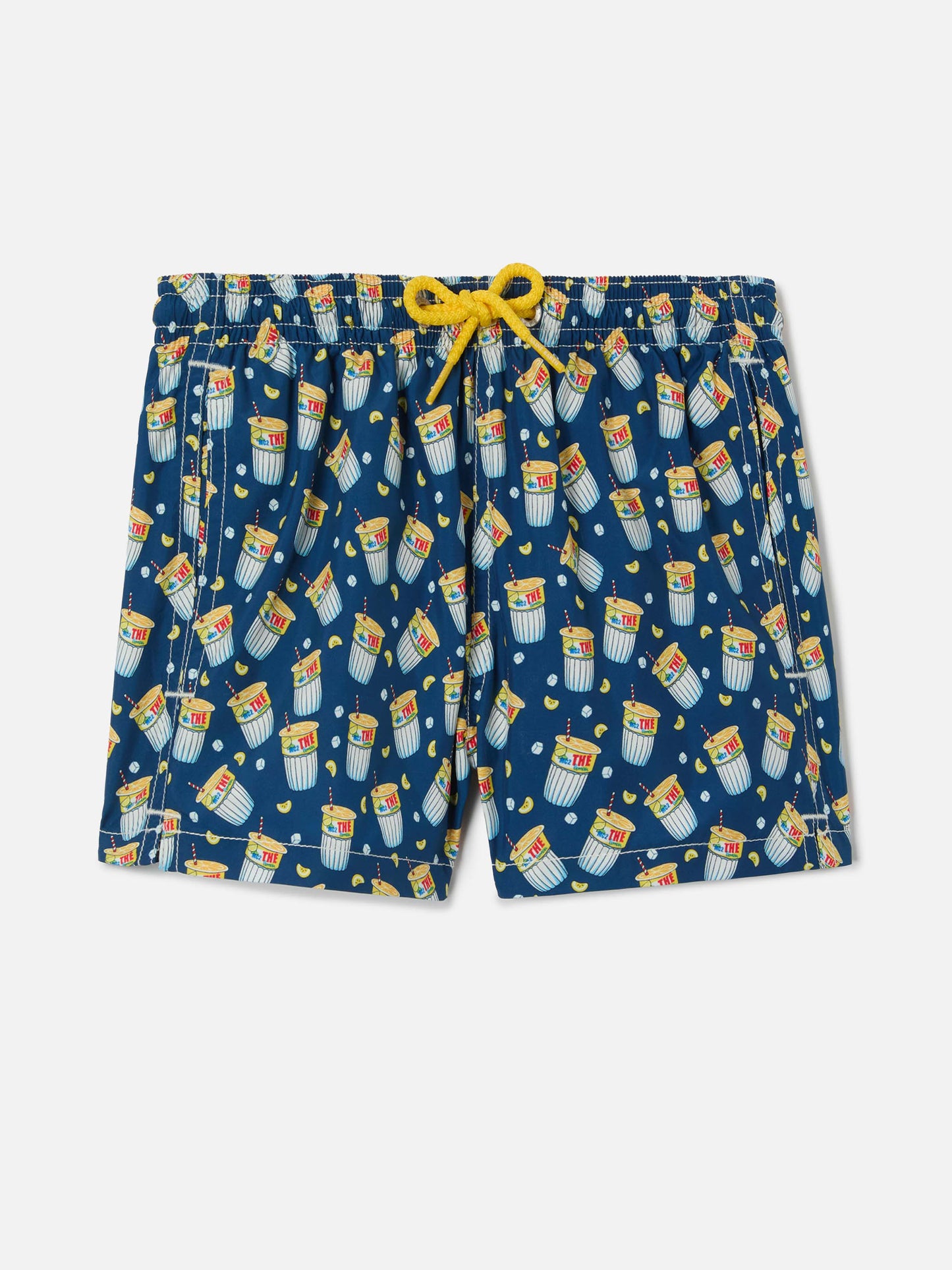 Badehose aus leichtem Stoff mit Estathè-Print | ESTATHE' SPECIAL EDITION