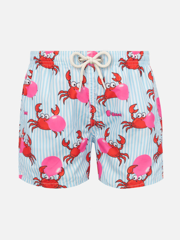 Jean Lighting lightweight fabric swim shorts with Big Babol crab print|BIG BABOL SPECIAL EDITION