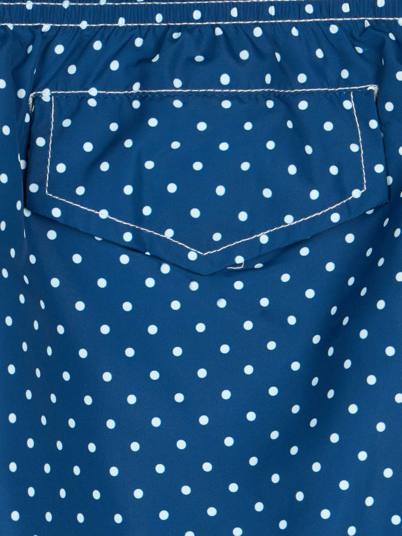 Badeshorts für Jungen aus leichtem Stoff von Jean Lighting mit Polka-Dots-Print