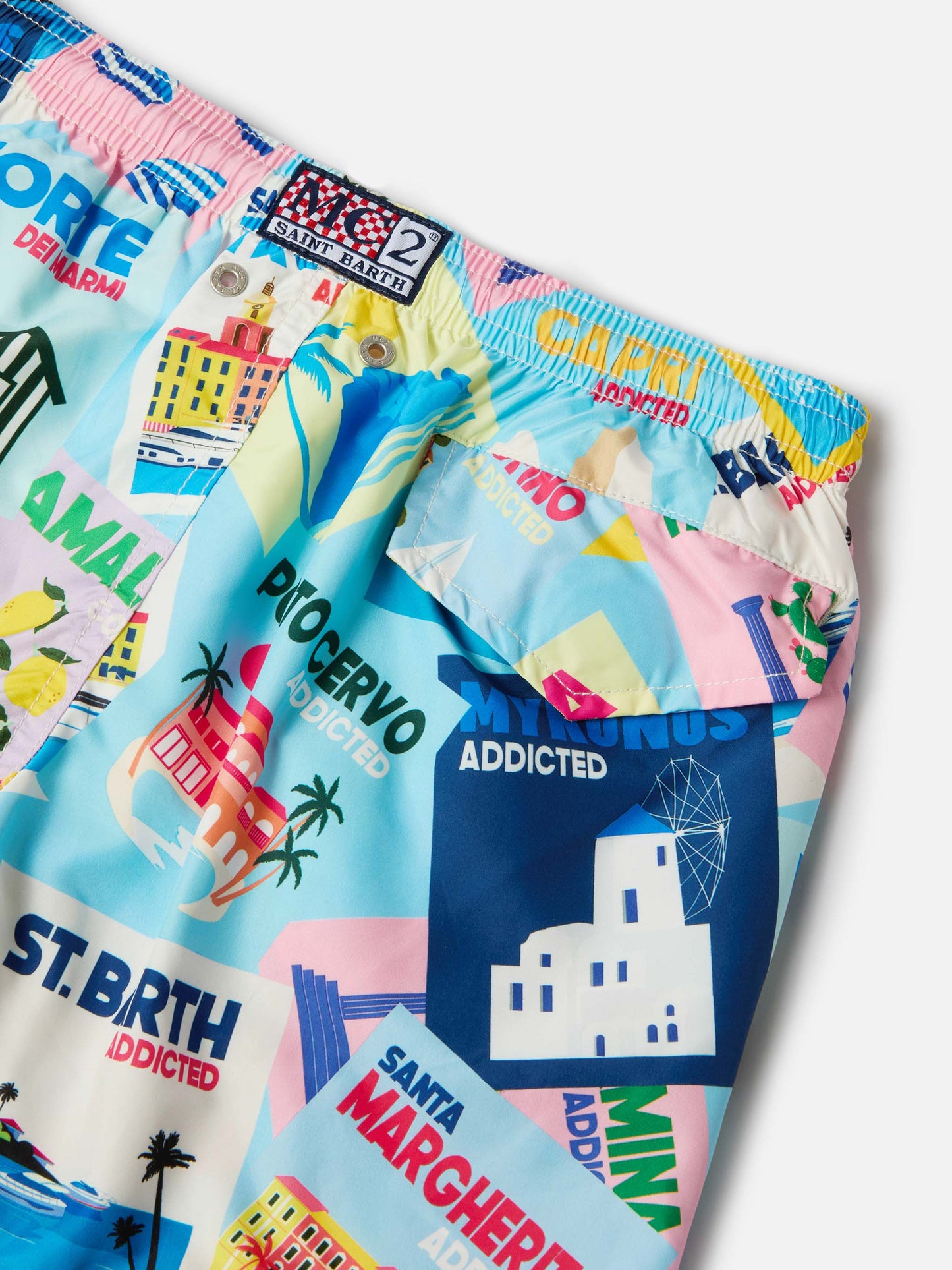 Costume Jean Lighting con stampa Cartoline all-over