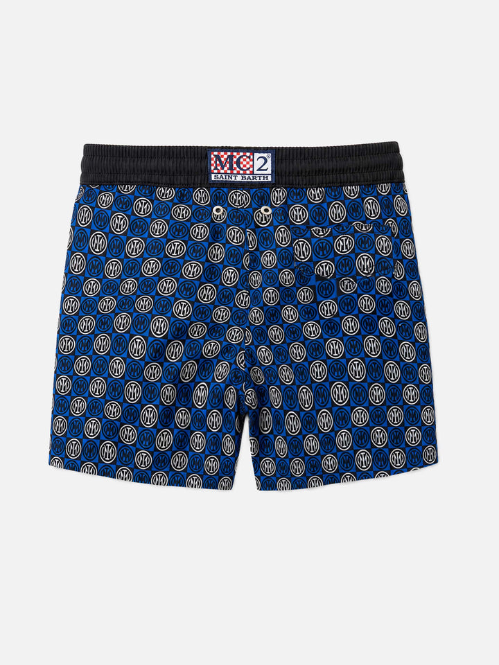 Badeshorts aus leichtem Stoff von Jean Lighting mit Inter-Logo-Aufdruck|INTER FC SPECIAL EDITION