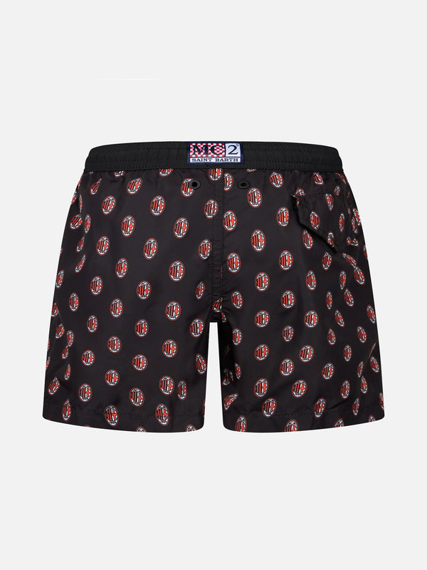 Jean Lighting lightweight fabric swim shorts with Milan logo print|AC MILAN SPECIAL EDITION