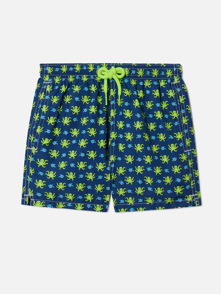 Badehose für Jungen mit Oktopus-Print 