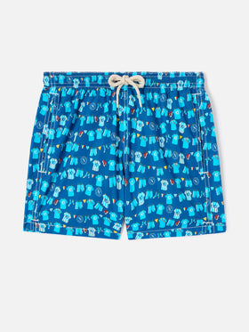 Bañador Jean Lighting con estampado integral SSC Napoli Balconi | SSC NAPOLI SPECIAL EDITION 
