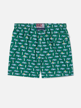 Short de bain Green Jean Lighting avec imprimé plage sign 