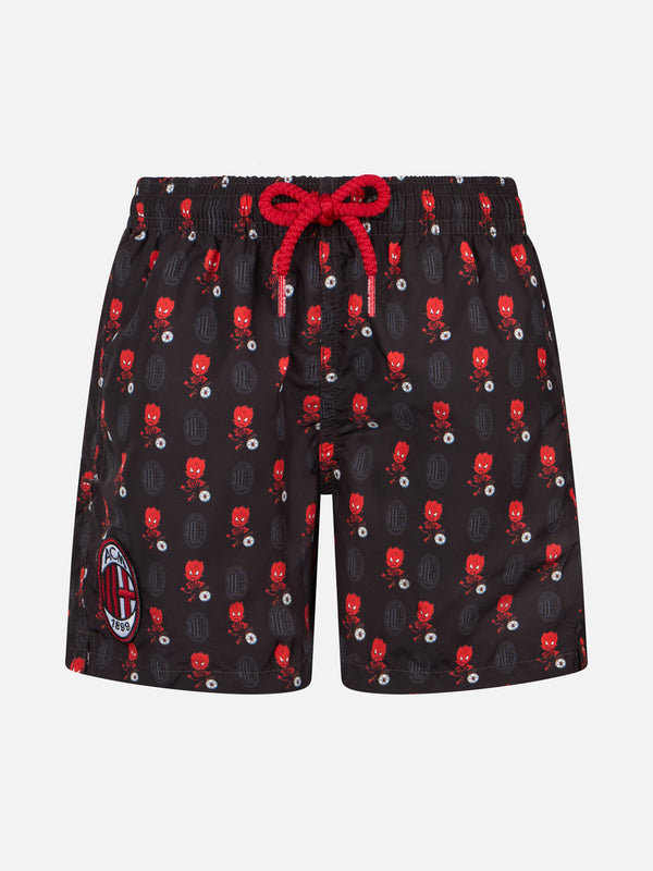 Costume da bagno da bambino in tessuto leggero con stampa Milan | AC MILAN SPECIAL EDITION