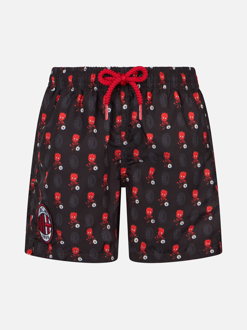 Costume da bagno da bambino in tessuto leggero con stampa Milan | AC MILAN SPECIAL EDITION