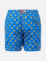 Badeshorts aus leichtem Stoff für Jungen mit Ducky- und Napoli-Logo-Aufdruck | SSC NAPOLI SPECIAL EDITION