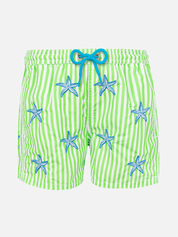 Klassische Badeshorts für Jungen mit Seestern-Stickerei