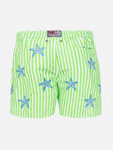 Boy classic swim shorts with starfish embroidery