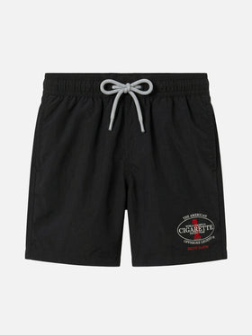Jean swim shorts with Cigarette print | Special Edition