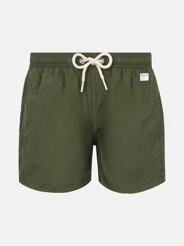 Jean Lighting Pantone lightweight military green swim shorts  | PANTONE® SPECIAL EDITION