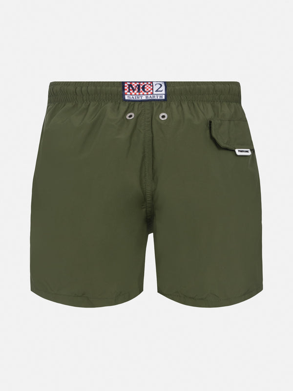 Jean Lighting Pantone lightweight military green swim shorts  | PANTONE® SPECIAL EDITION