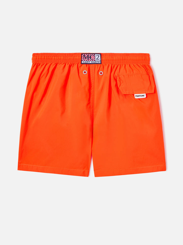 Costume mare Jean Lighting Pantone in tessuto leggero arancione fluo | PANTONE® SPECIAL EDITION