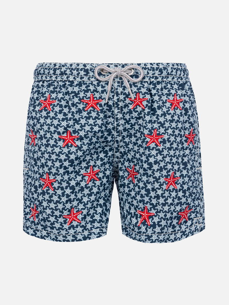 Ultralight boy swim shorts micro seastars print