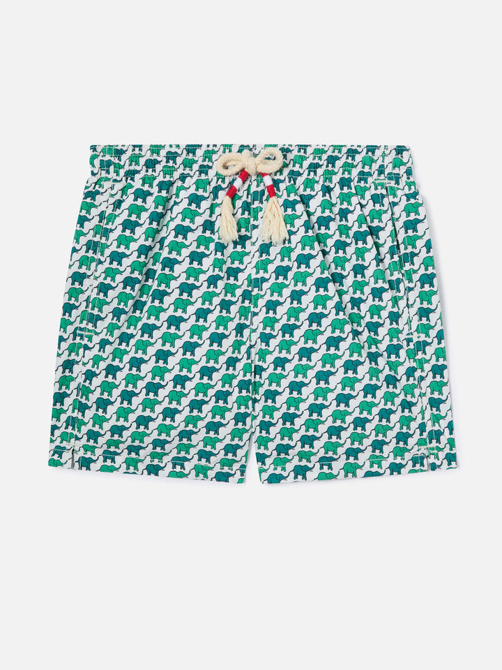 Badehose für Jungen mit Elefanten-Print 