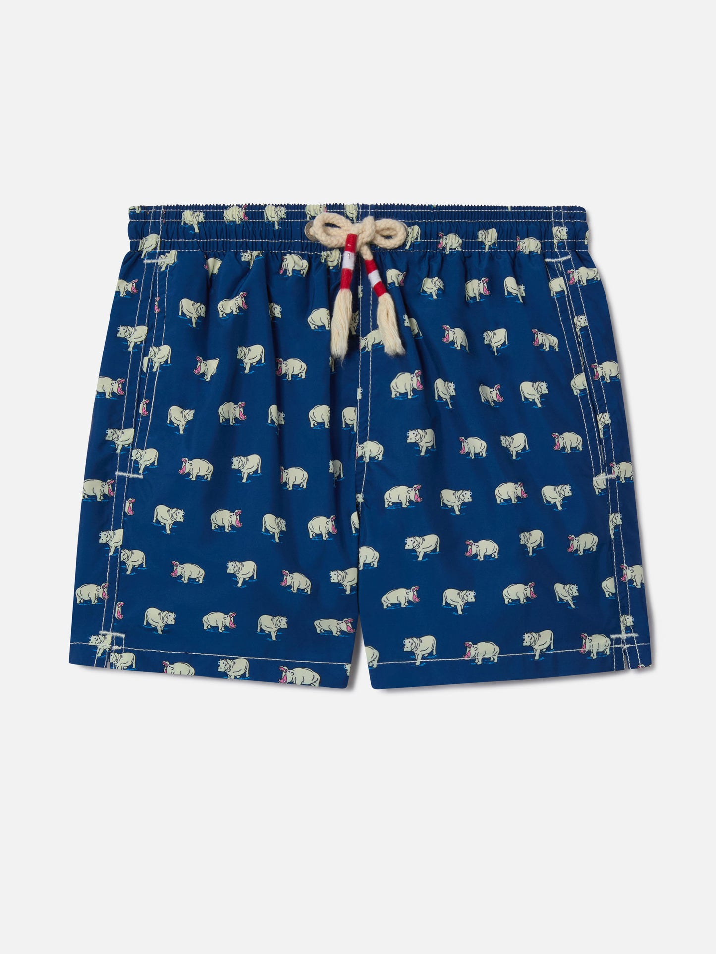 Jean Lighting 70 lightweight swim shorts with hippo print