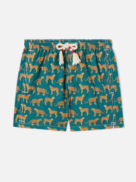 Costume mare Jean Lighting 70 in tessuto leggero con stampa puma