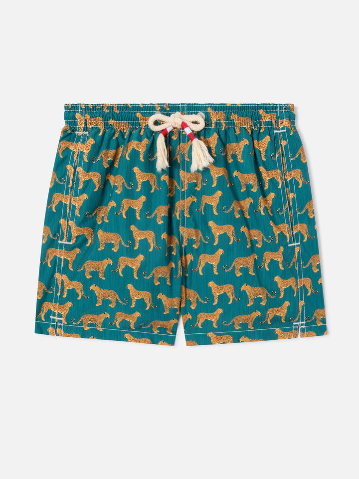 Leichte Jean Lighting 70 Badeshorts mit Cheeta-Print 