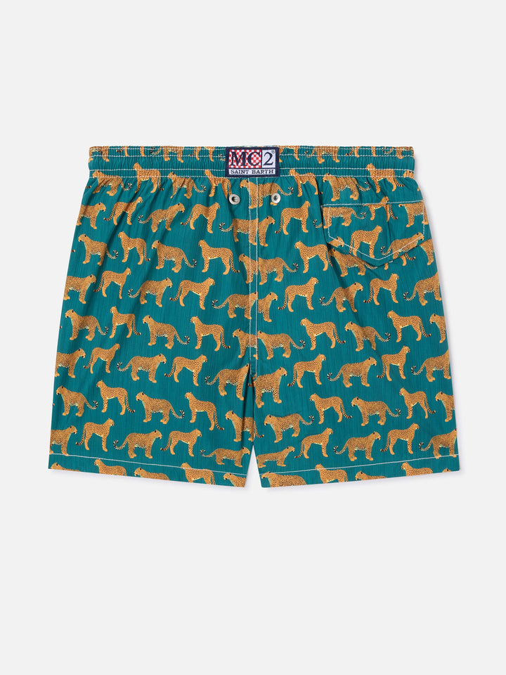 Leichte Jean Lighting 70 Badeshorts mit Cheeta-Print 