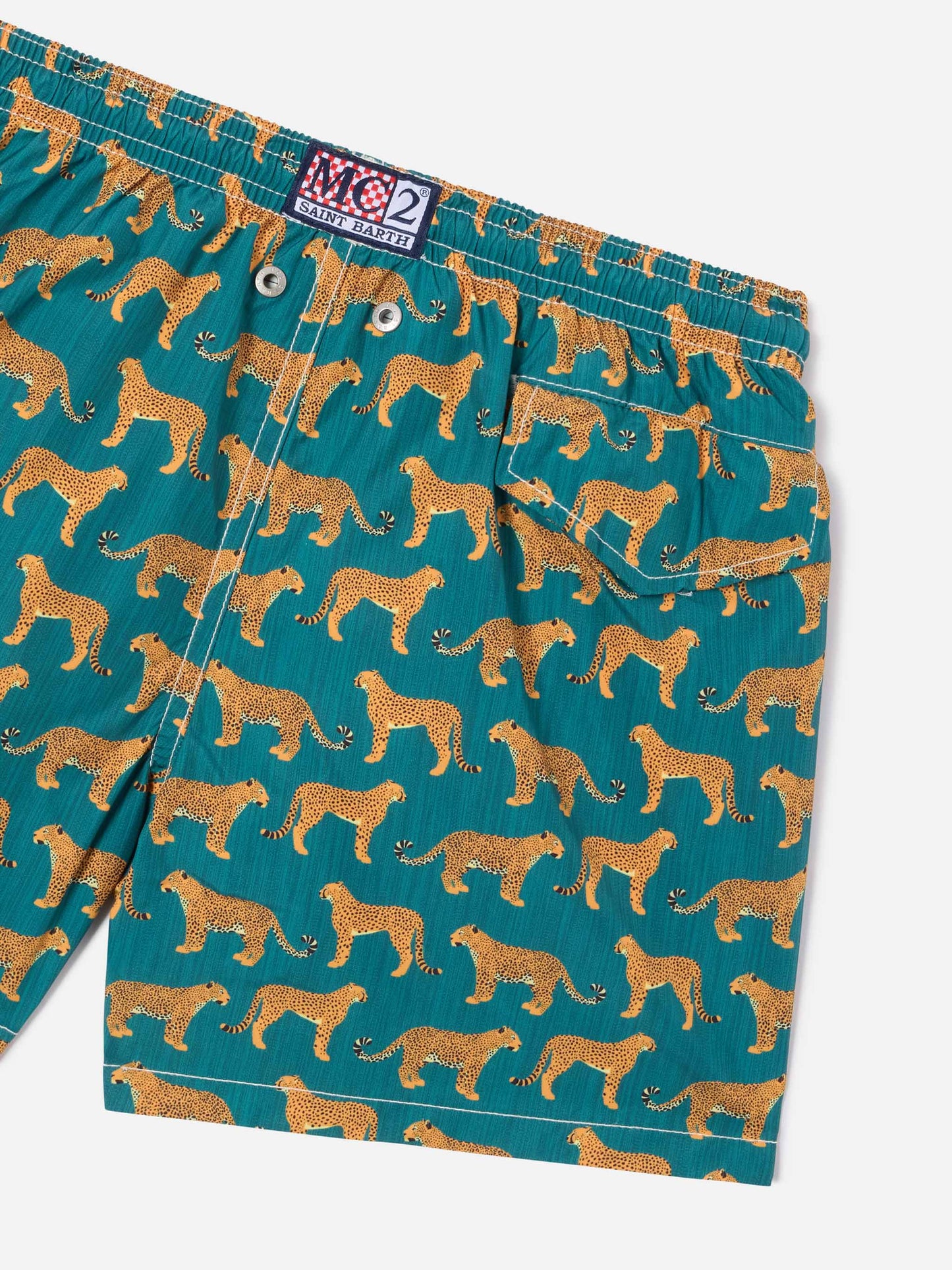 Costume mare Jean Lighting 70 in tessuto leggero con stampa puma
