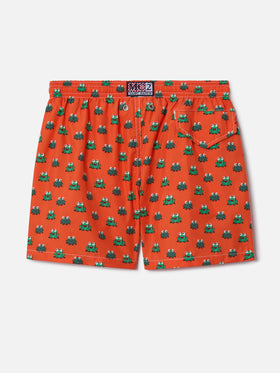 Jean Lighting 70 lightweight swim shorts with frogs print