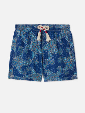Bañador shorts de tejido ligero para niño Jean Lighting 70 con estampado paisley 