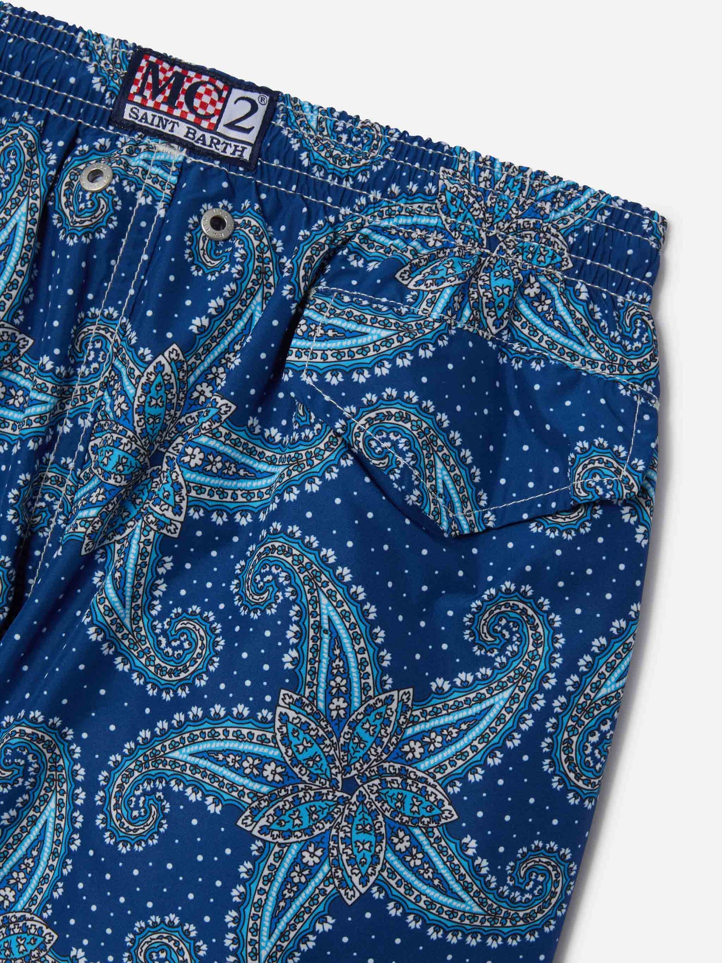 Bañador shorts de tejido ligero para niño Jean Lighting 70 con estampado paisley 