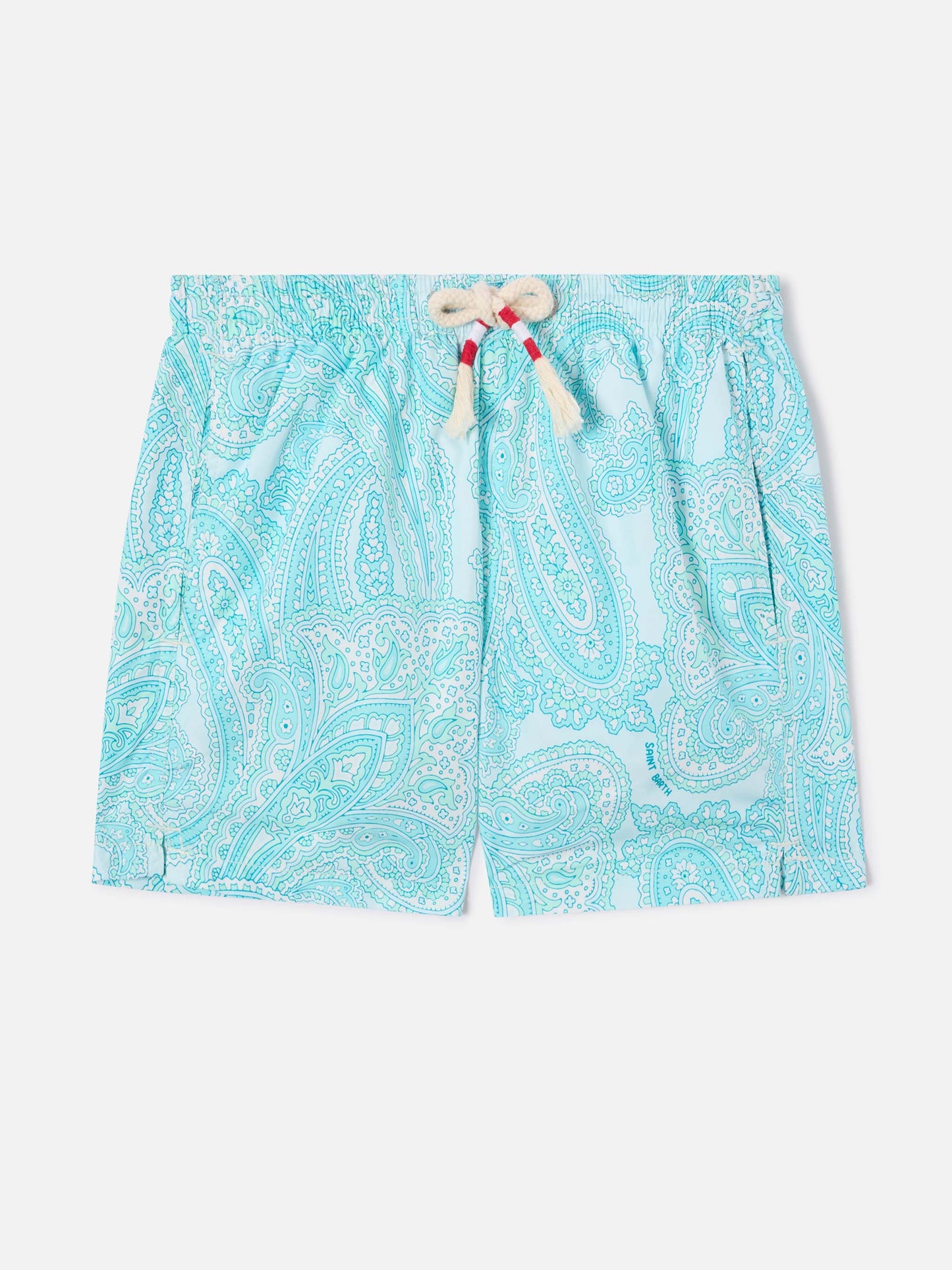 Short de bain garçon en tissu léger Jean Lighting 70 avec imprimé cachemire 