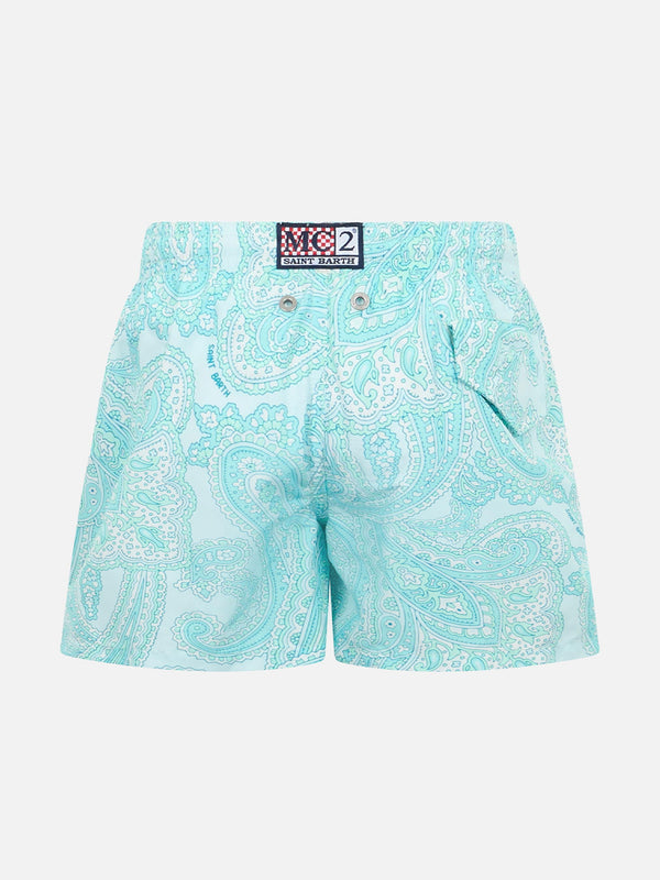 Badeshorts für Jungen aus leichtem Stoff Jean Lighting 70 mit Paisley-Print