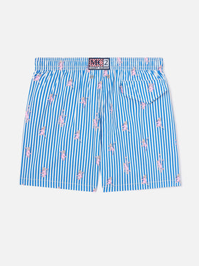 Jean Lighting Stretch swim shorts striped with monkey print