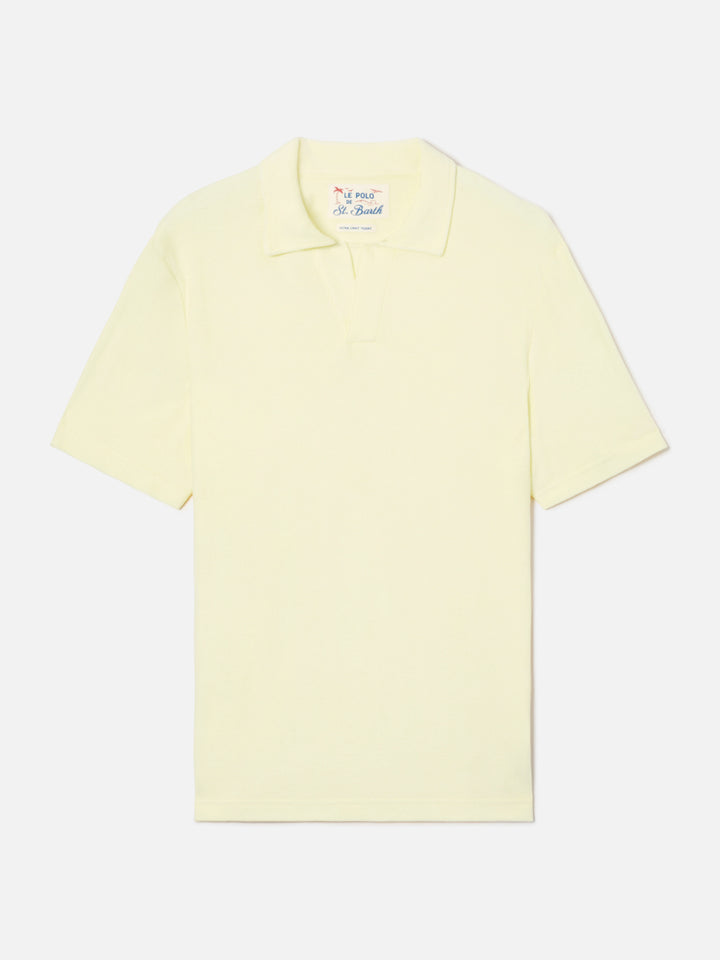 Polo Jeremy in cotone effetto spugna burro