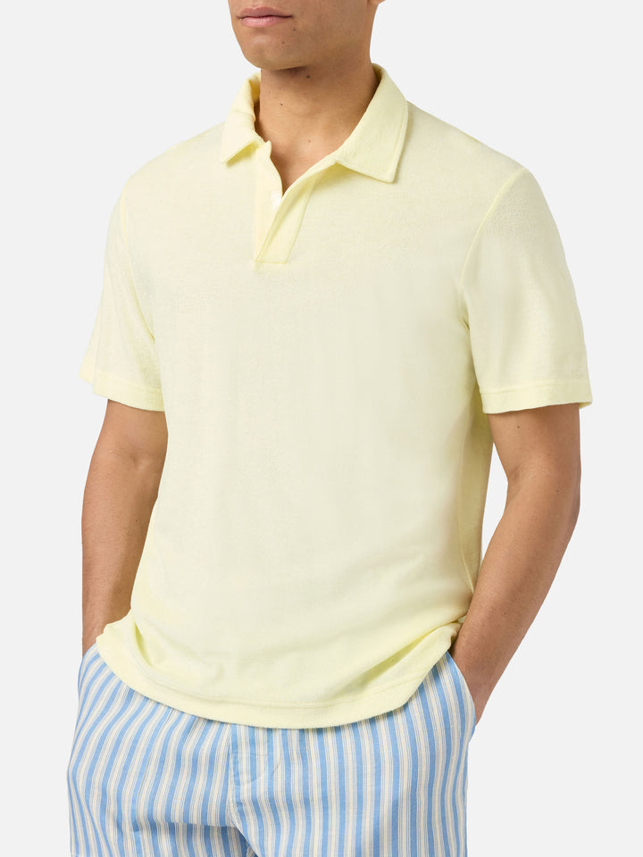 Polo Jeremy in cotone effetto spugna burro