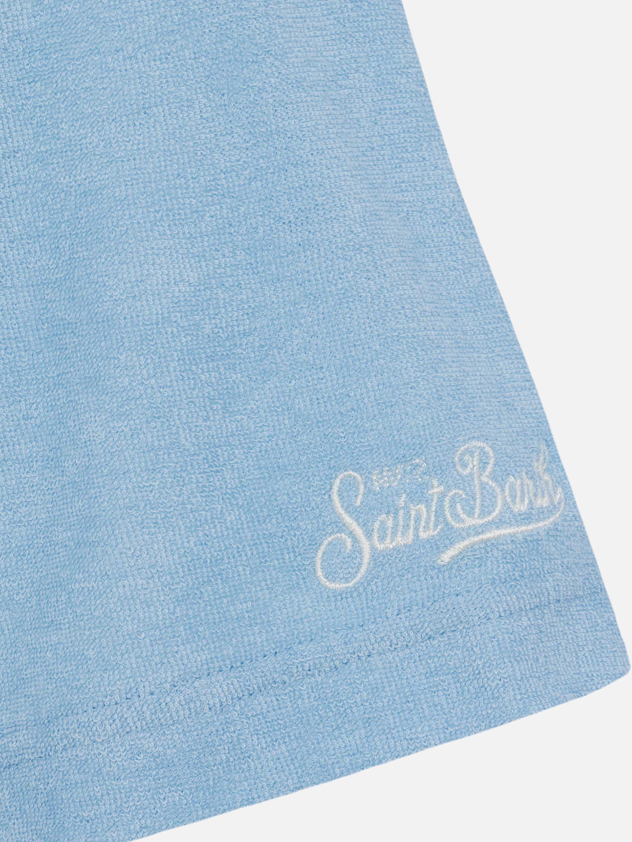 Tシャツ・カットソー MC2 Saint Barth JEREMY - Cotton terry polo shirt Jeremy light blue terry buttonless polo shirt – MC2 Saint Barth